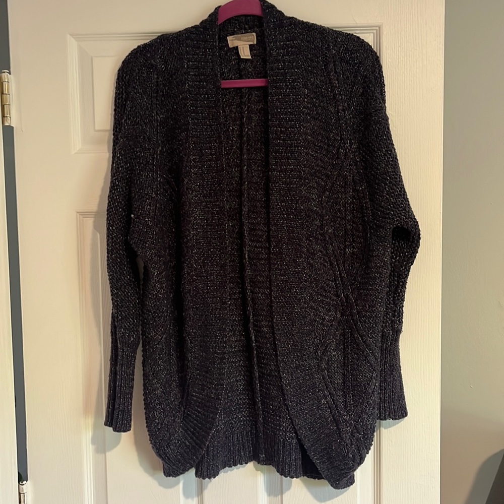 Forever 21 chunky dark purple cardigan
